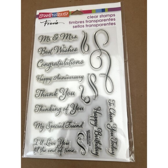 Stampendous Clear Cling Rubber Stamp Set: "Anniversary" SSC1199 Cardmaking - Picture 1 of 1